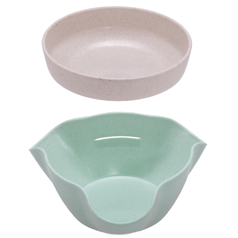Bamboo's Grocery Double Dish Snack Bowl For Pistachios, Peanuts, Edamame,