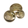 25 Gold Plated Silver Plated Buttons with Engraved Crown -