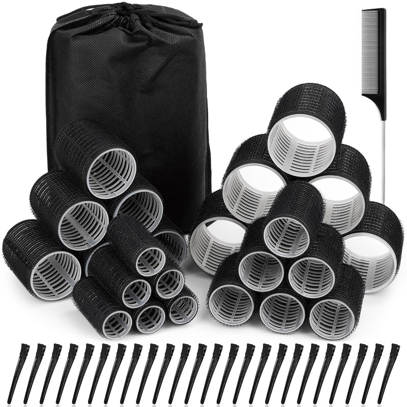 50 Pcs Rollers Hair Curlers Set with 24Pcs Self Grip