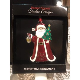 STUDIO DESIGN Santa  With Tree Merry Christmas Ornament  2023 new