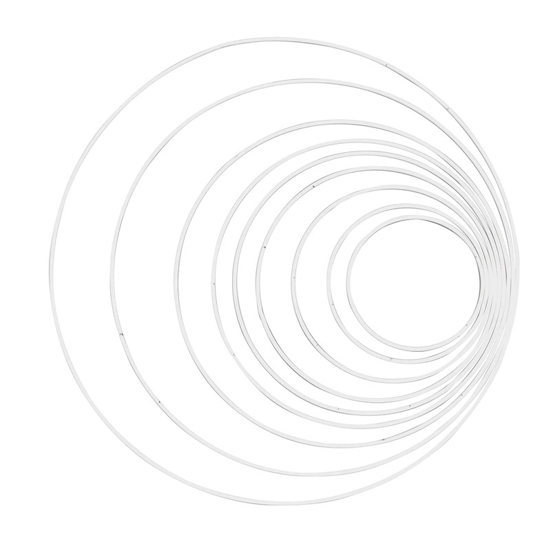 Glorex Metal Ring, Metal, 1 Units, Metal, White, 12 x