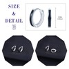 MICGIGI Women's 925 Sterling Silver Earrings 8 mm Diameter Black