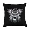 Hannya Oni Mask/ Japan Anime, Demon Warrior Mask, Throw Pillow