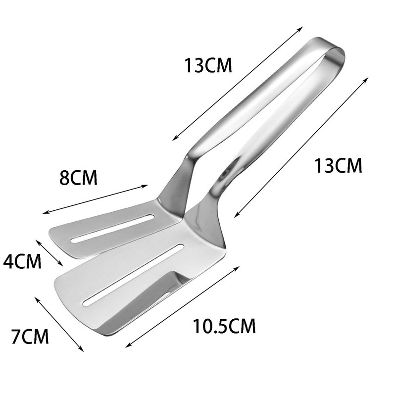 Stainless Steel Spatula Tongs Steak Clamps, for Steak, Fish, Chicken