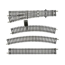 HANFLY HO Scale Track Set Nickel‑Silver Rails, Wooden‑Style Sleepers, Compatible with All HO DC Systems Includes Straight & Curved Tracks (18 PCS)