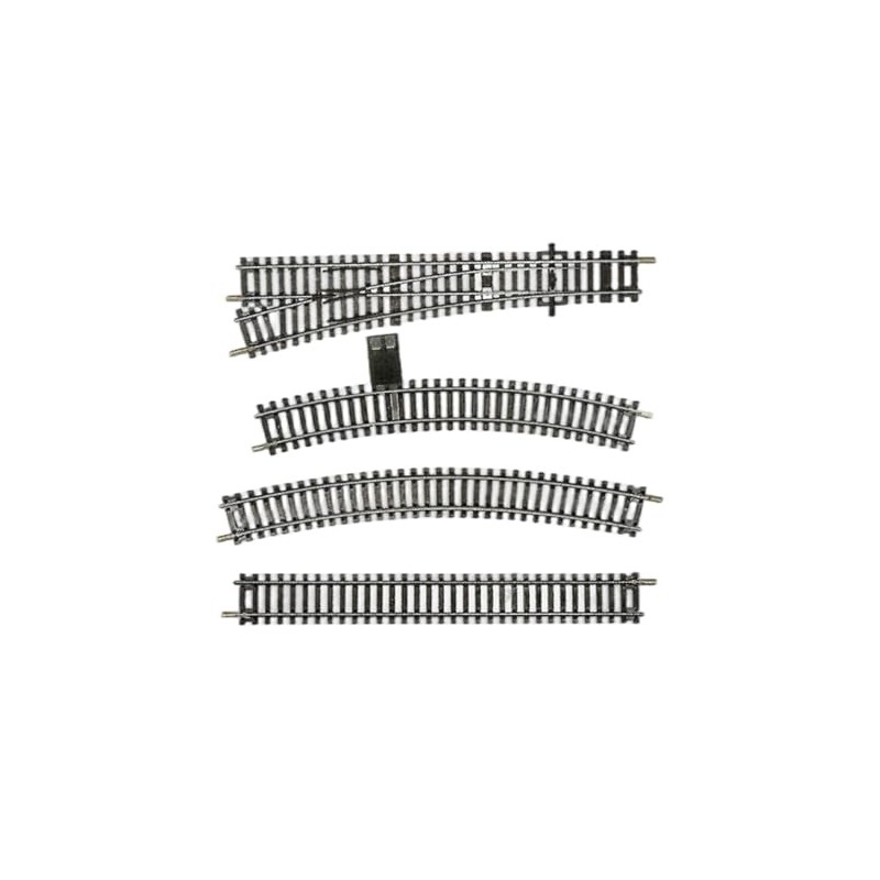 HANFLY HO Scale Track Set Nickel‑Silver Rails, Wooden‑Style Sleepers, Compatible