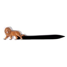 LX Wholesale Pack Handpainted Walking Lion Letter Opener (Set of 12)