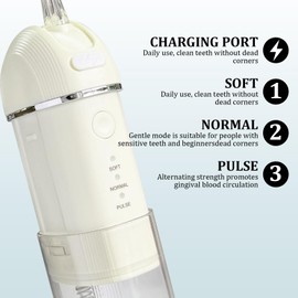 Dental Flosser for Teeth, Rechargeable Oral Irrigator for Home and Travel, Collapsible Water Teeth Cleaner for Braces and Dental Care, Waterflosser for Oral Hygiene.