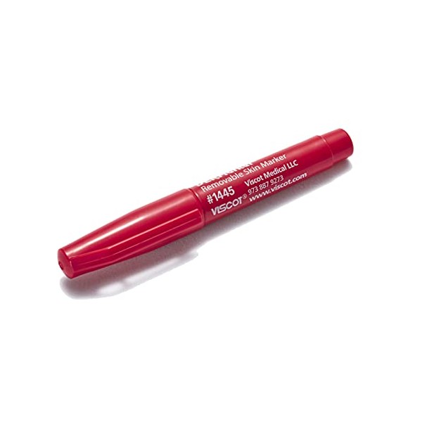 Viscot Mini EZ Removeable Ink Skin Marker Red 10 Pack