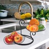 CUKE2BEET 3 Tier Fruit Basket, Multi Tier Fruit Holder Countertop
