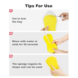 Large Sponge for Cleaning Cars 10Pcs, Mellbree Jumbo Sponge Perfect for Car Cleaning, Window Cleaning, Wheel Cleaning and Motorbikes