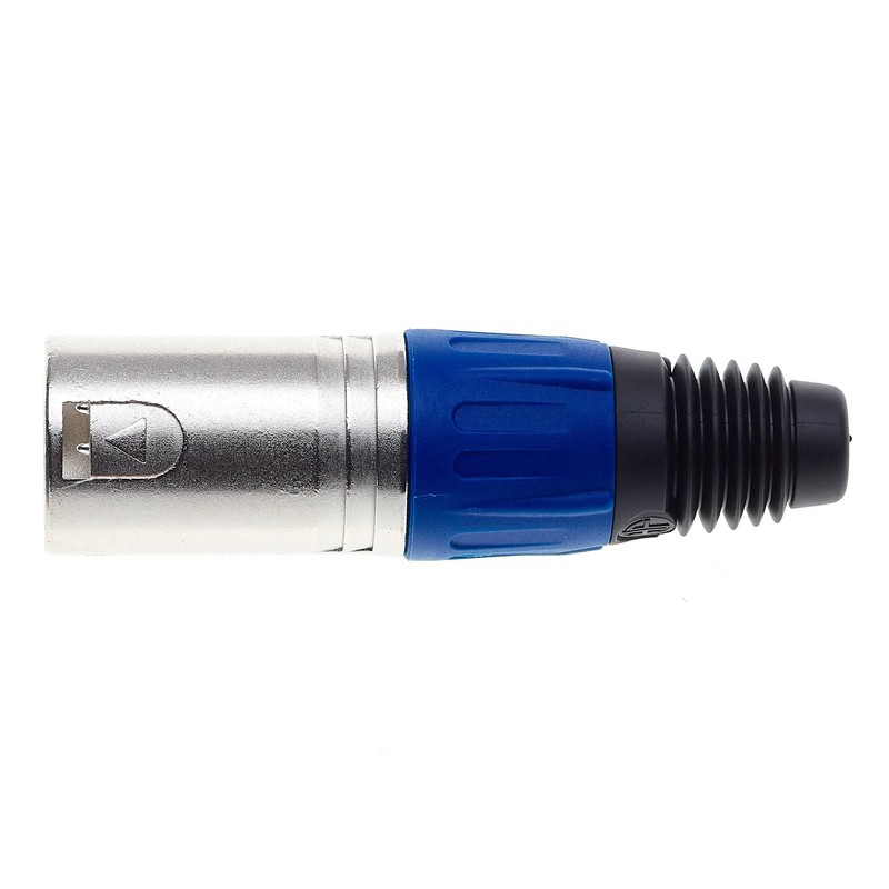 Keple 5 Pole XLR Plug, Blue - Male Audio Mic