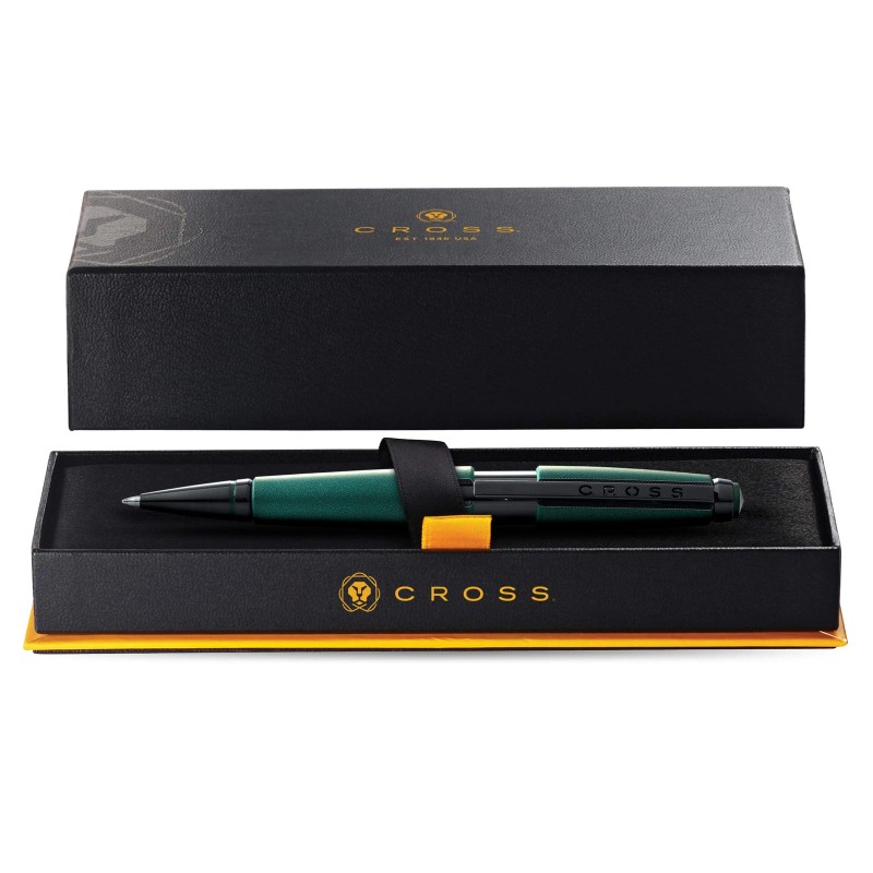 Cross Edge Capless Rollerball Pen Matte Green Slide Open Innovative