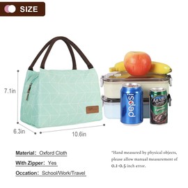 HOMESPON Lunch Bag Insulated Lunch Bags for Women Men Adult Foldable Cool Bag Lunch Box Container Large Capacity Ladies Lunch Tote Bag for Work Picnic or Travel(Green)