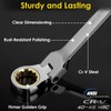 Extra Long Flex-Head Ratcheting Wrench Set, SAE 1/4" to 13/16",