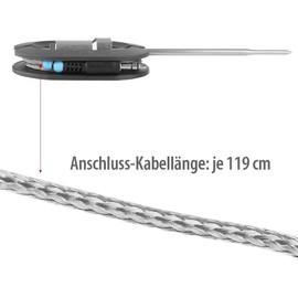 Rosenstein & Söhne Accessories for Grill Thermometer Digital: Set of 2 Additional Sensors for Grill Thermometer DGT-50.app (Grill Thermometer Radio, Grill Thermometer Digital Radio, Measuring Device)