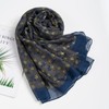 QIUTIMIY Lightweight Scarves Floral Cotton Scarf for Women Fashion Shawl