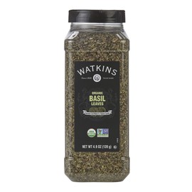 Watkins Gourmet Spice, Organic Basil, Bulk Food Service Size, 4.9 oz (Pack of 1)
