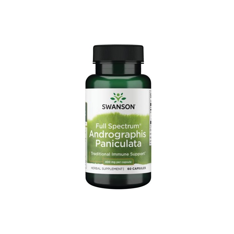 Swanson Full Spectrum Andrographis Paniculata 400 Milligrams 60 Capsules