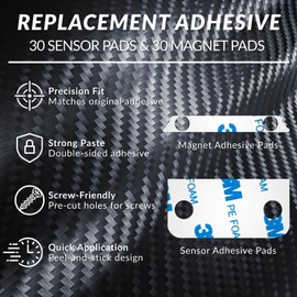 Sensors Adhesive Replacement Tape for Ring Alarm Contact & Magnets (2nd Gen), Pre-Cut, Contains 20 Sensor Strips and 20 Magnetic Strips, No Cutting Needed, Strong Hold, Residue-Free Remova