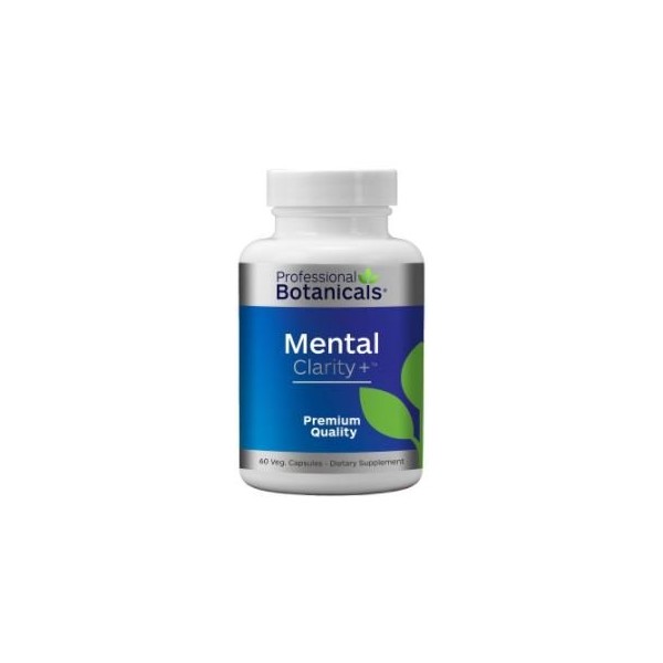 Professional Botanicals Mental Clarity, Brain Supplement for Focus, Energy, Memory & Clarity - 60 Vegetarian Capsules
