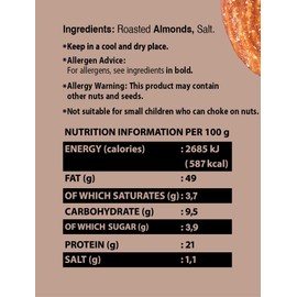 Anthap Anthap Roasted Salted Almond, Californian Almonds, No Oil, No Other Preservatives, Perfectly Roasted & Lightly Salted, Crunchy & Flavorful, High in Protein & Healthy Fats, Premium Quality Almonds, 1kg