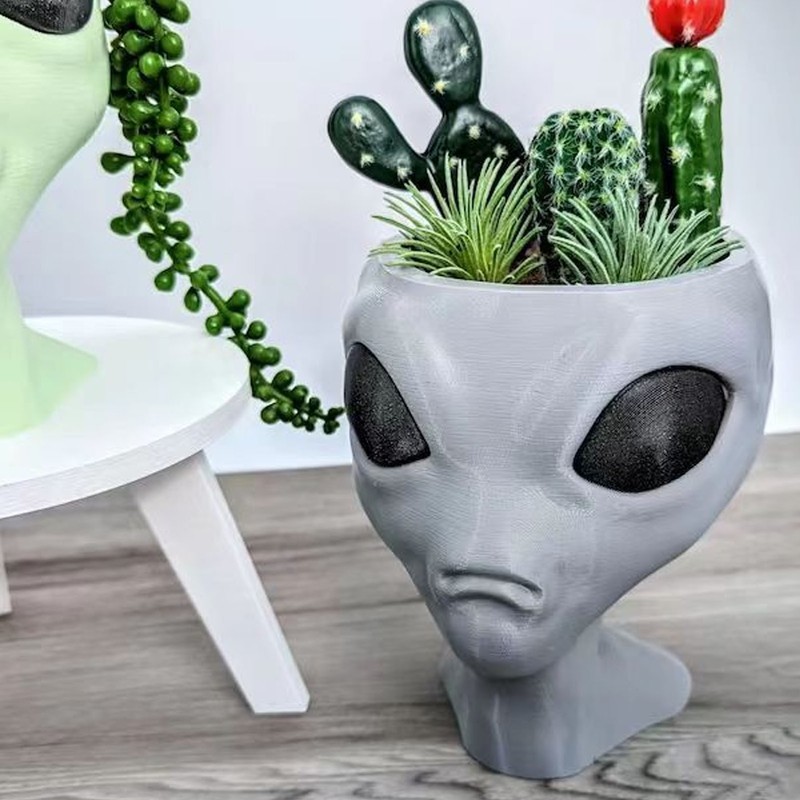 Alien Flower Pot Head Planter Pot Cute Resin Succulent Planter