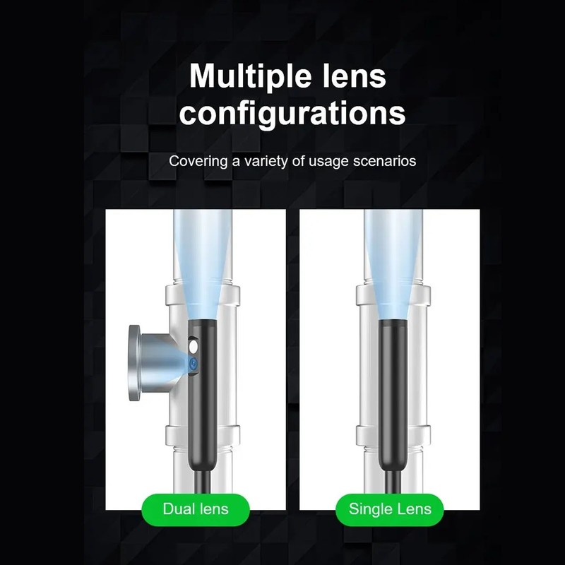 Dual Lens Endoscope IP67 Waterproof High Definition Wireless WiFi Remote