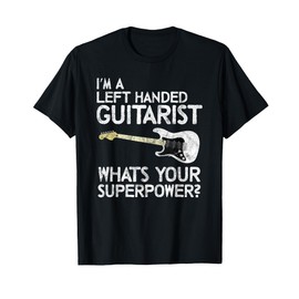 Left Handed Guitarist Lefty Guitar Player Retro Shredder T-Shirt