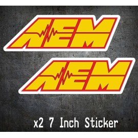 Unbranded 2 AEM Cold Air Intake System 7'' Racing Vinyl Graphic Decals JDM Stickers NRG