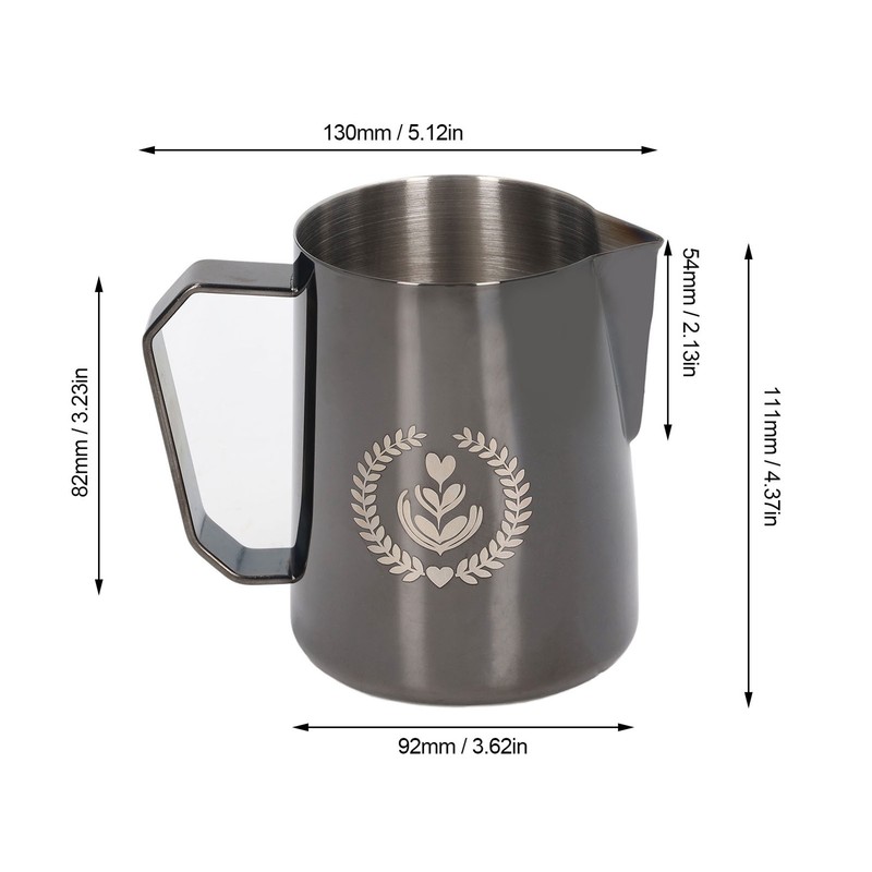 Frothing Jug Pitcher 600ml Food Grade Stainless Steel Milk Frother