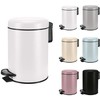 KW Soft Shade Small Round Pedal Bin 3ltr (Soft White,