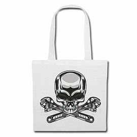 Bag Shoulder Bag Car Mechanic Mechatronic Car Workshop Car Repair Skull Biker Shirt Gothic Bike Club MC Motorcycle Chopper Custom Motorcycle Motorcycle Motorbike Meeting Club Meeting Shopping Bag