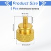 sourcing map 6Pcs #6-32 UNC Aluminum Thumb Screws, 12x16mm(ODxH) Computer