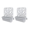 24" Privacy Planters (S/2) - White