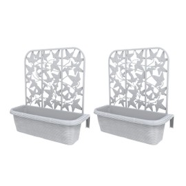 24" Privacy Planters (S/2) - White