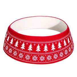 Christmas Tree Skirt Collar | Elastic Knitted Collars for Artificial Trees - Rustic Farmhouse Holiday Props for Garden Restaurant Outdoor Apartment Dormitory Rental Businesses Indoor