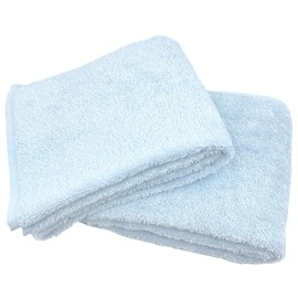 Super Zero Face Towel, Blue, Set of 2, 13.4 x 31.5 inches (34 x 80 cm), Gentle on Sensitive Skin, Fluffy, Absorbent, Quick Drying, Soft