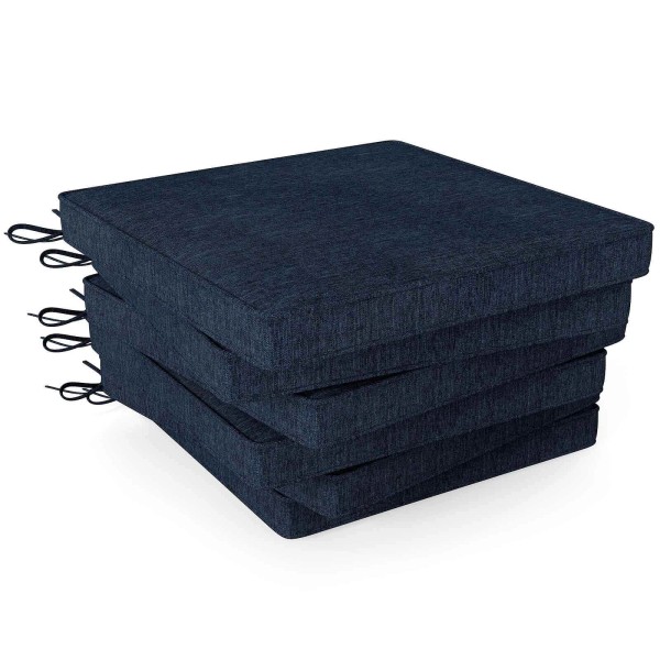 Costway Outdoor Chair Cushion Set of 6 Waterproof Fade-Resistant Olefin