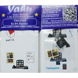 Yahu Model YMA3243 1/32 Nakajima Ki-84 Four-Type Fighter Aircraft, Colored Instrument Panel (For Hasegawa) Plastic Model Parts