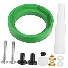 TEHAUX 1 Set Toilet Tank Gasket Kit Complete Repair with Nbr Bolts and Seal Ring for Standard Toilet Tanks Durable and Versatile