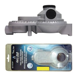 Gas-FLO GR-9959P 2-Stage Low Pressure Gas Regulator with Retail Hanger Box, 1/4 x 3/8 in Pipe, Zinc, Import