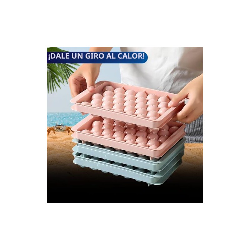 ecomlab Molde De Mini Esferas De Hielo Fino, Bandeja Para