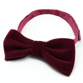 Luckyvestir Bow Tie Sets for Men Solid Color Velvet Bow Tie Pre Tied Adjustable Bowties for Men Formal Business Party