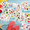 LOMIMOS 138pcs Hawaiian Luau Themed Temporary Tattoo,Tropical Summer Beach Pool