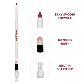 Milky Moon London Smooth Glide Cream Lip Liner, Rich Pigment, Longlasting Matte Formula with Sharpener and Brush for Precision, Terracotta