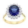 Old English Jewellers 9ct Yellow Gold on Silver Blue Sapphire