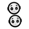 TEHAUX 2pcs Panda Design Camera Lens Cap Durable Protective Lens