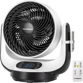 VIVOSUN 13" Air Circulator Fan 90° Oscillation w/ Remote Control 1-9h Timming