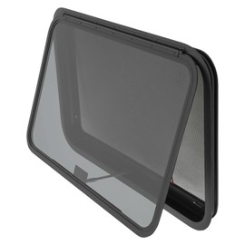 RocoReny 36"W x 22"H RV Exit Window, Ultra Thick Tempered Push Out Window with Net Screen & Trim Ring, Black Shade Glass Camper Emergency Window for RVs, Trailers, Pickup Trucks (36"W x 22")